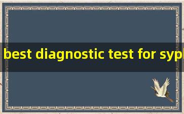 best diagnostic test for syphilis